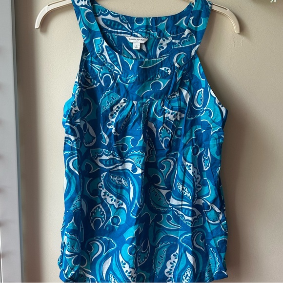 Banana Republic Blue Paisley Women's Top - Picture 2 of 5